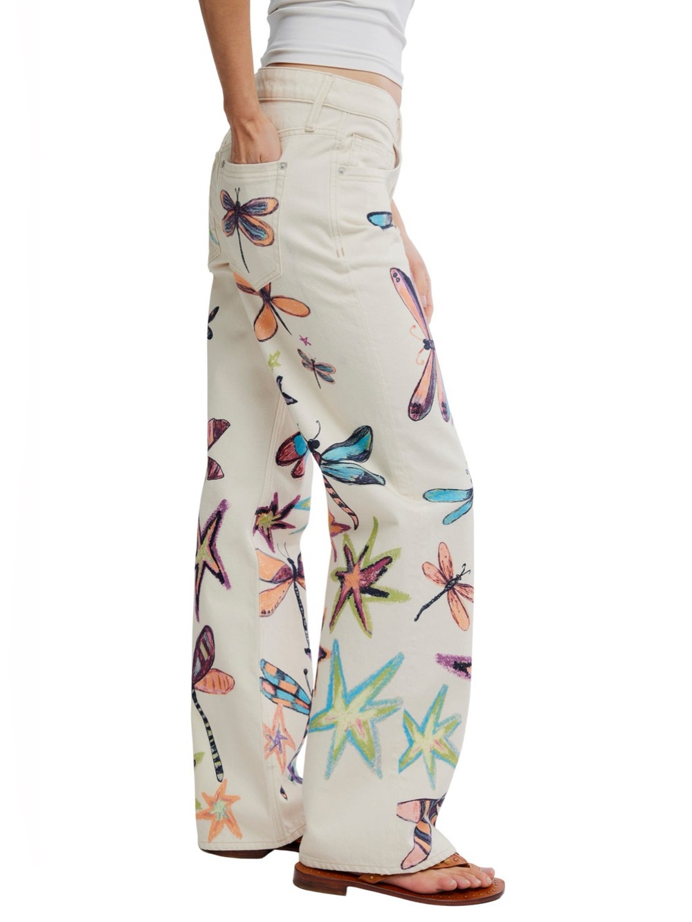 ▪️NWT Free People We The Free Tennessee Low-Rise Illusions Jeans Dragonfly 29 - Picture 3 of 15